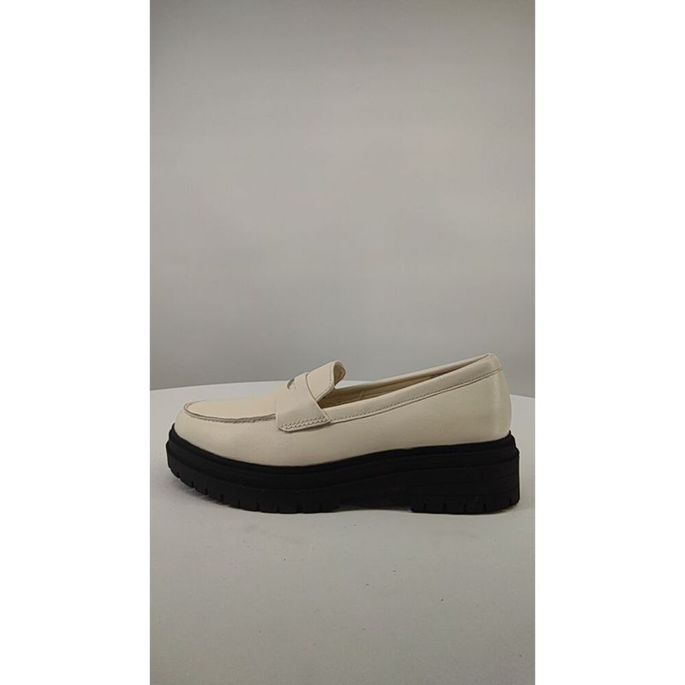 Quince Womens Italian Leather Lug Sole Loafer Bone Shoes 6.5 - Picture 3 of 3